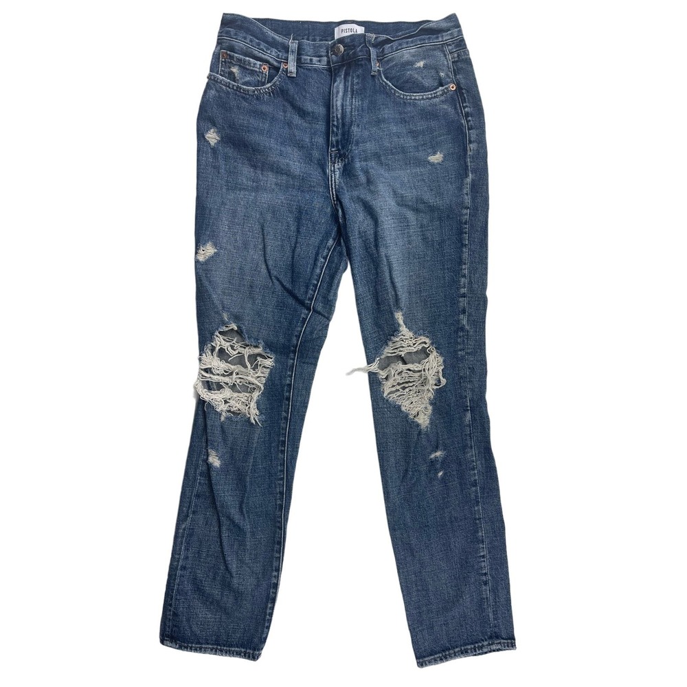 Pistola Presley High Rise Relaxed Roller Women’s Jeans‎ Size 28 Distressed